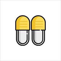 Two pills on a white background vector