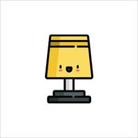 A lamp with a face on it, with a smile vector