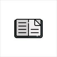 An open book icon on a white background vector