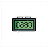 An alarm clock icon on a white background vector