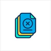A file icon with a cross on it vector