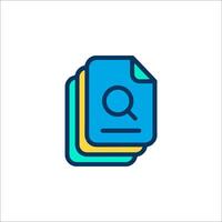 A file icon with a magnifying glass vector