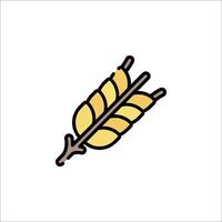 A wheat ear icon on a white background vector