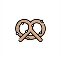 A pretzel icon on a white background vector
