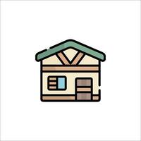 A house icon in a flat style vector