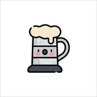 A beer mug with a face on it vector