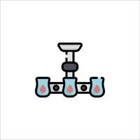 A light fixture with three bulbs on it vector