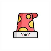 A cartoon hat with a smiley face on it vector