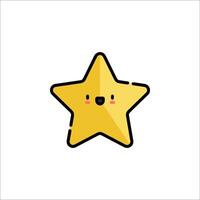 A star with a smiley face on it vector