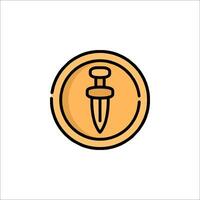 A nail icon on a white background vector