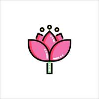 A pink flower with a crown on it vector