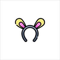 A bunny ears icon on a white background vector