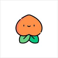 An orange with a smiley face on it vector