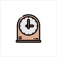 An alarm clock icon on a white background vector