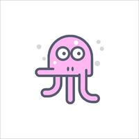 An octopus with a big head and eyes vector
