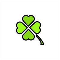 A four leaf clover icon on a white background vector