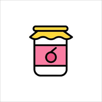 A jar of jam with the number six on it vector