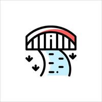 A bridge with a river running through it vector