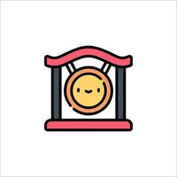 A clock with a smiley face inside vector