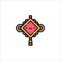 A cartoon character with a red and pink face vector
