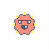 A cartoon character with a smile on its face vector