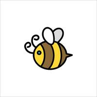 A cartoon bee on a white background vector