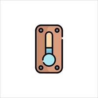 A thermometer icon on a white background vector