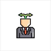 A man in a suit with arrows pointing up vector