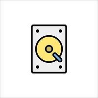 A disk icon on a white background vector