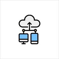 Cloud computing icon illustration vector