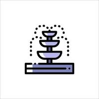 A water fountain icon in a line style vector