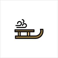 Sled icon illustration vector