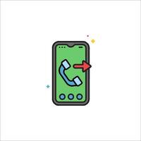 A phone with a phone call icon vector