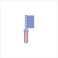 A comb icon on a white background vector
