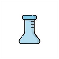 A laboratory flask icon on a white background vector