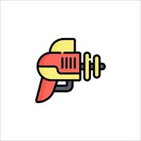 A red and yellow drill icon on a white background vector