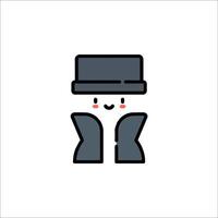 A man wearing a hat and a top hat vector