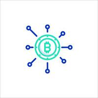Bitcoin icon with a circle around it vector