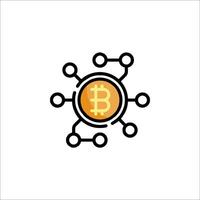 Bitcoin icon illustration vector