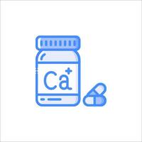 A bottle of caa and pills on a white background vector