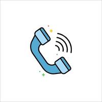 A phone icon with a phone receiver and a phone receiver icon vector