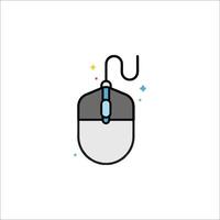 A computer mouse with a cord and a cord attached to it vector