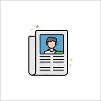 A newspaper with a person on the cover vector