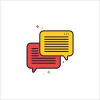 Two speech bubbles icon on white background vector