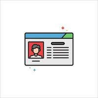 A person is on a computer screen with a person's face vector