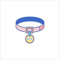 A dog collar with a bone on it vector