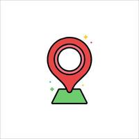 A location marker icon with a dot in the center vector