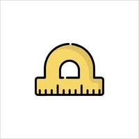 A yellow ruler icon on a white background vector