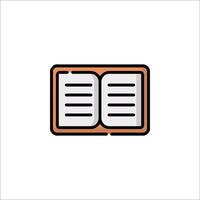 An open book icon on a white background vector