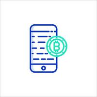 Bitcoin icon illustration vector